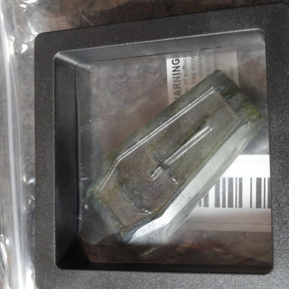 Labradorite Coffin carved Cross and Bat, in case~NWOT~awesome color, U… - Picture 4 of 4